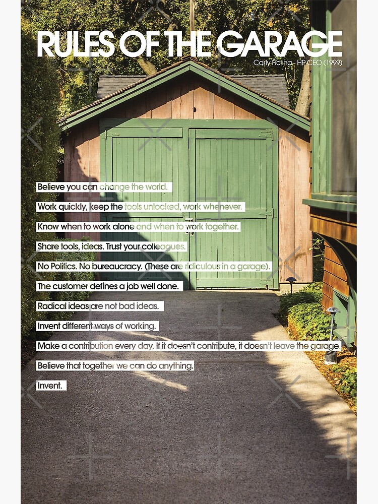 "Rules of the Garage" Poster for Sale by danilocruz81 Redbubble