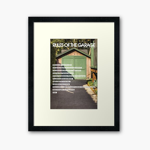 Item preview, Rules of the Garage designed and sold by danzkprints.