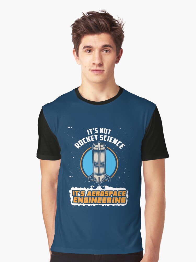 Thumbnail 1 von 5, Grafik T-Shirt, Rocket Science Aerospace Engineering - Funny Aviation Quotes Gift designt und verkauft von yeoys.
