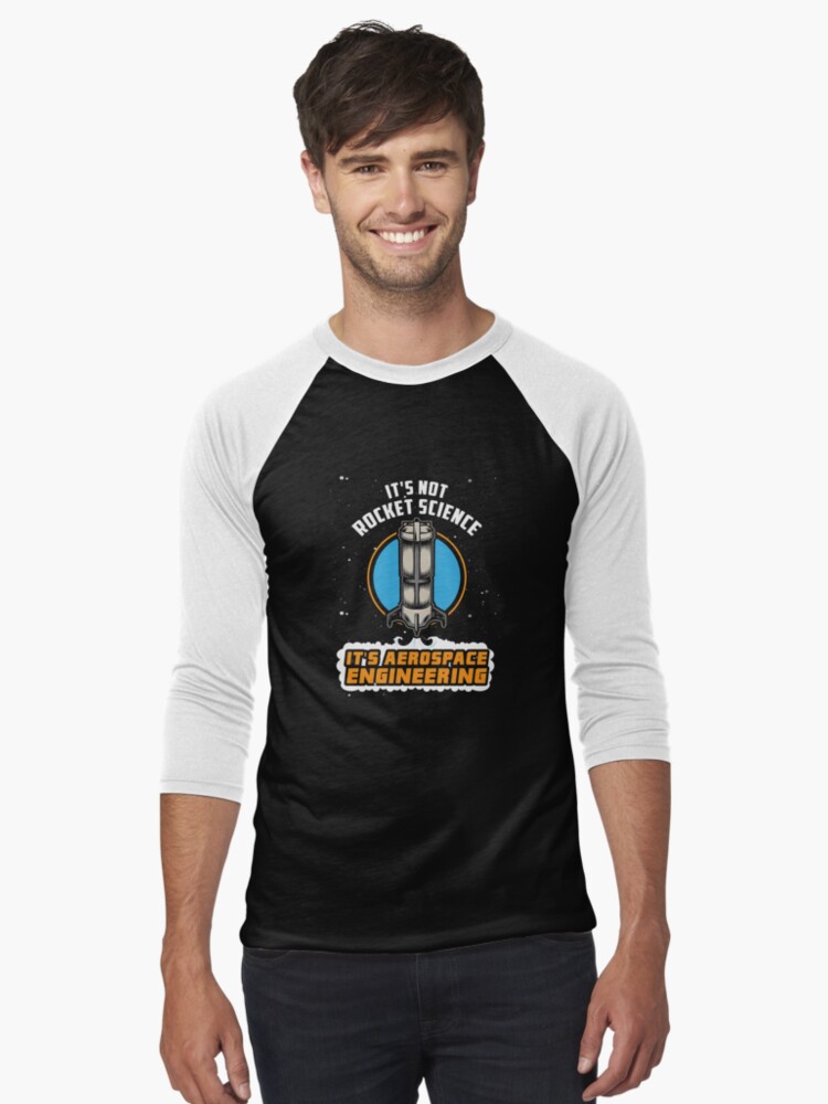 Thumbnail 1 von 3, Baseballshirt mit 3/4-Arm, Rocket Science Aerospace Engineering - Funny Aviation Quotes Gift designt und verkauft von yeoys.