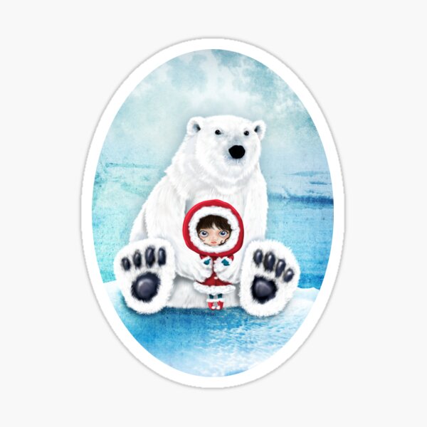 Polar Bear On Ice Stickers – KyariKreations