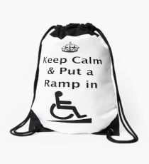Keep Calm & Put a Ramp in Drawstring Bag