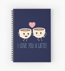 Love You A Latte Cute Gift Spiral Notebook