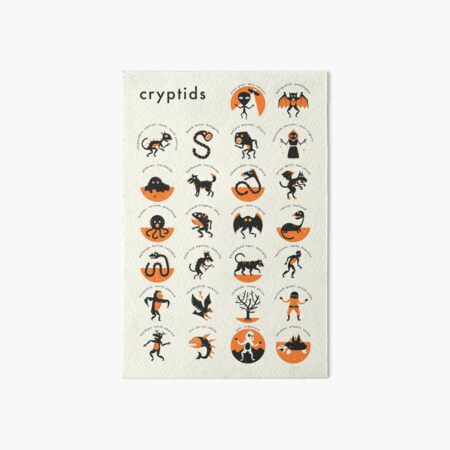 CRYPTIDS A-Z Art Board Print