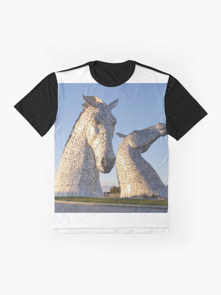 Alternate view of the Kelpies, Helix park, Falkirk Graphic T-Shirt