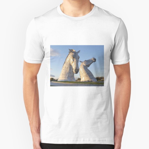 the Kelpies, Helix park, Falkirk Slim Fit T-Shirt