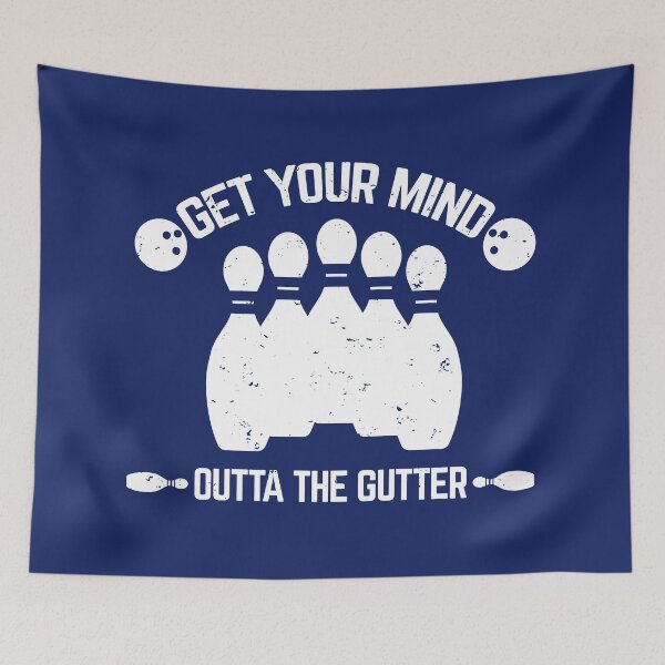 Item preview, Funny Bowling Design | Outta the Gutter (White) designed and sold by BuiceJox.