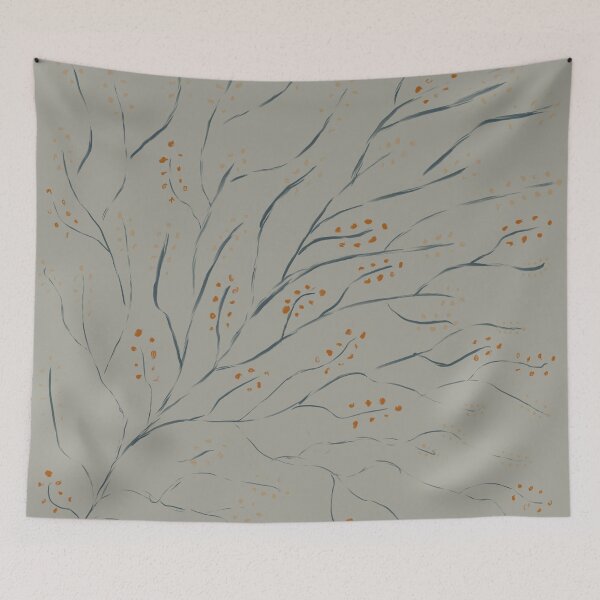 Item preview, Branches on pale grey green designed and sold by BlertaDK.