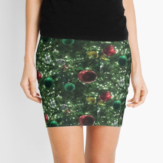 Christmas Baubles Mini Skirt