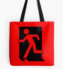 Emergency Exit Sign, with the Running Man Tote Bag