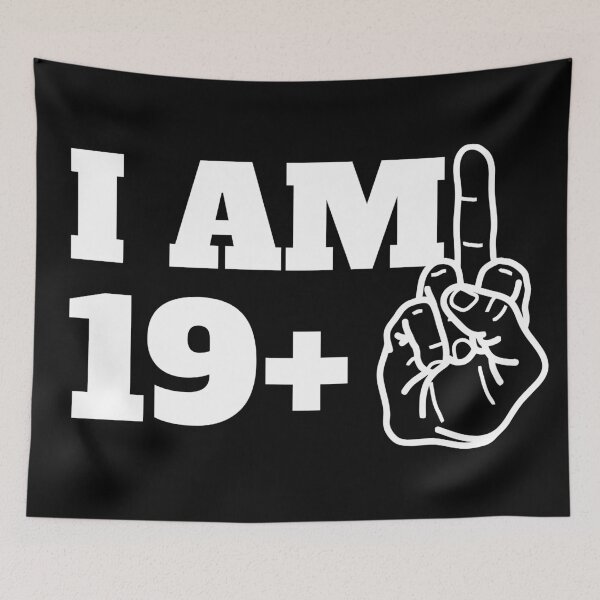 Item preview, I am 19 + Middle Finger Funny 20 Twenty Birthday designed and sold by elhefe.