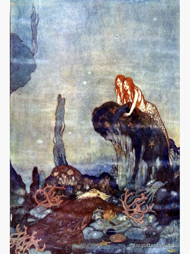 Deep Sea - The Tempest - Edmund Dulac Postcard for Sale by forgottenbeauty