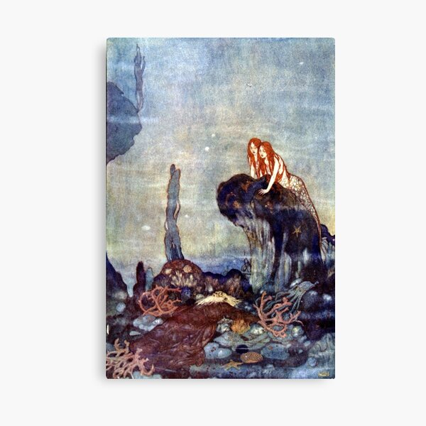 Full Fathom Five - The Tempest - Edmund Dulac Canvas Print
