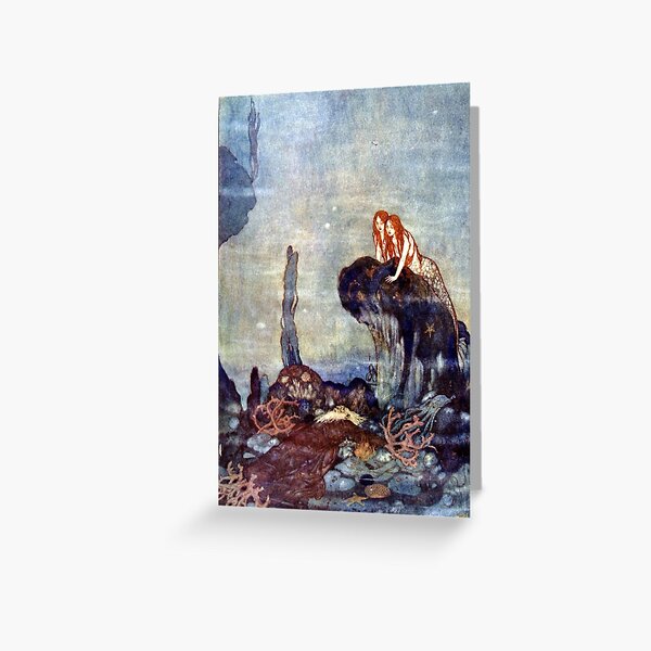 Full Fathom Five - The Tempest - Edmund Dulac Greeting Card