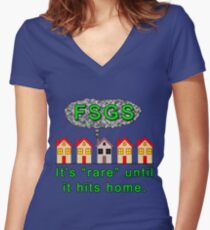 Hits Home Women's Fitted V-Neck T-Shirt