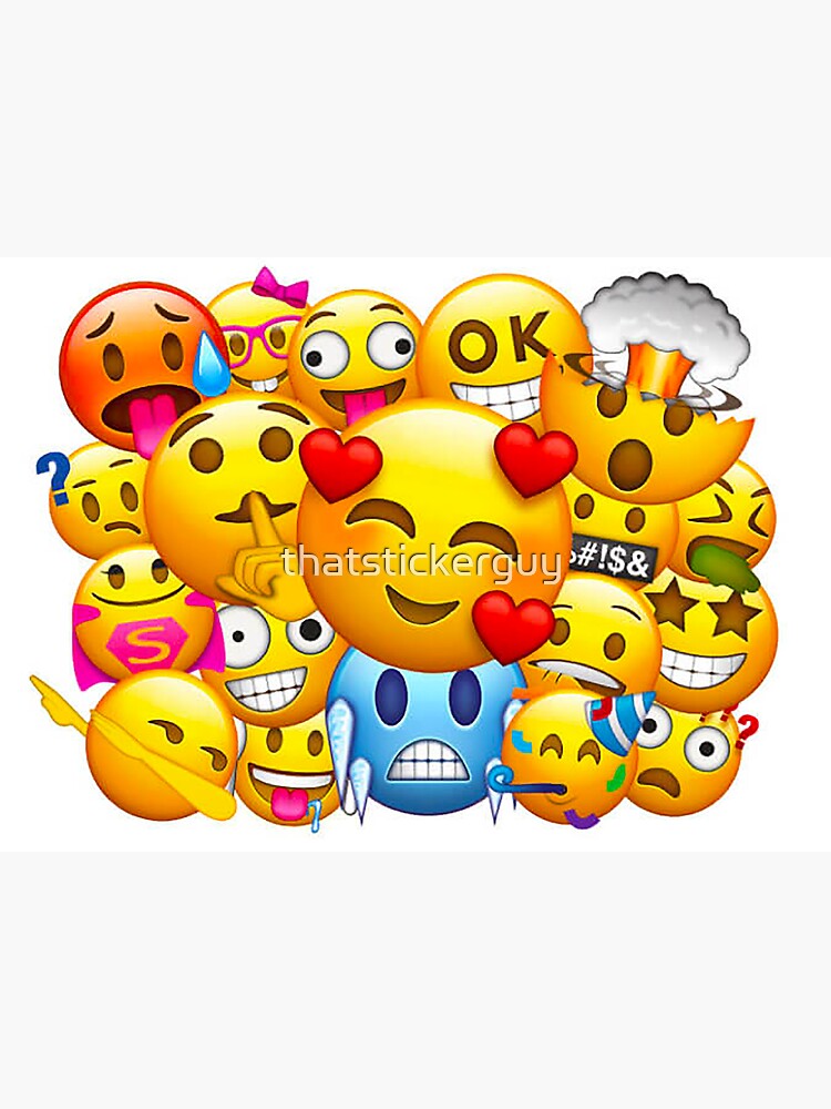 "emoji V2" Sticker by thatstickerguy Redbubble