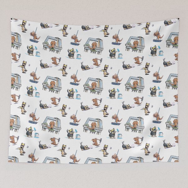 Item preview, The Puppies Are Helping (Pattern) designed and sold by imakethepretty.
