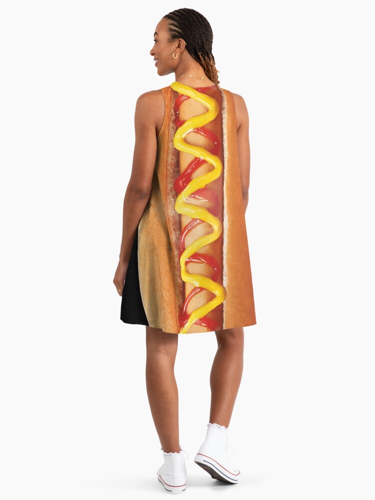 Funny Hot Dog Chef A-Line Dress Funny Hot Dog Chef A-Line Dress