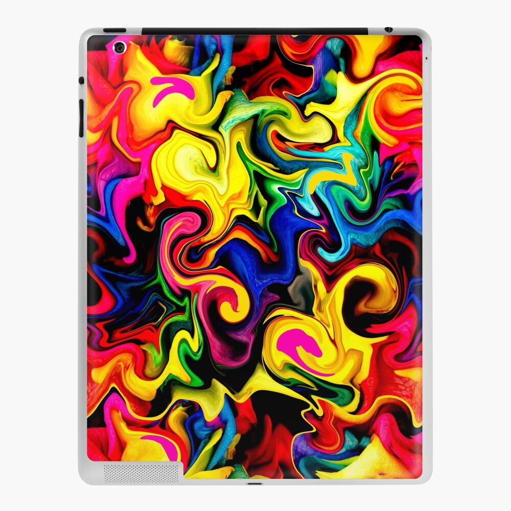 Colorful Cubizm Painting Suitcase Cover Abstract Colorful Rainbow