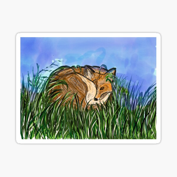 Item preview, Fox sleeping designed and sold by Wolfteamshop.