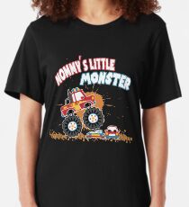 Mommy's Little Monster Truck Kids Big Size RC Car Slim Fit T-Shirt