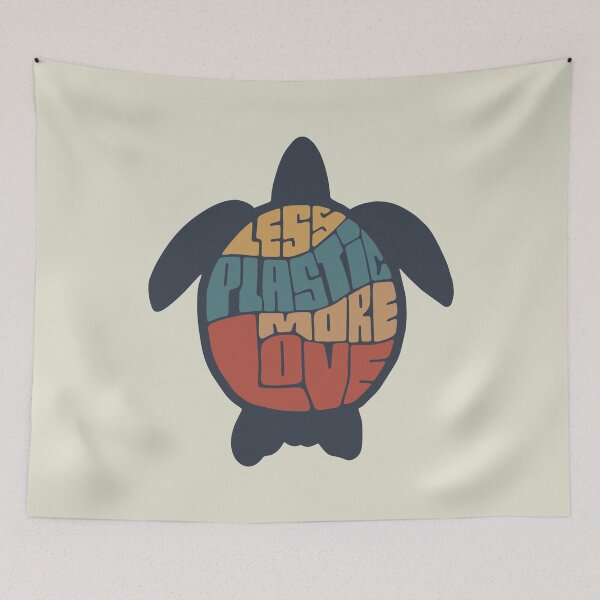 Item preview, Less Plastic More Love -  Turtle designed and sold by prettyletters.