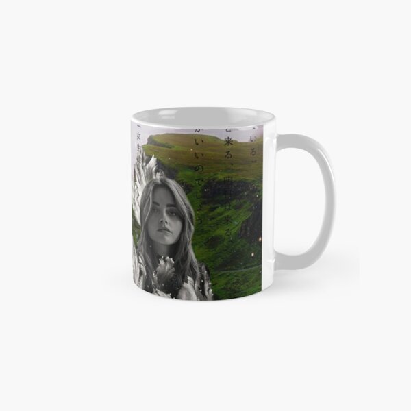 Jenna Coleman Watercolor Portrait on Distressed Canvas Coffee Mug