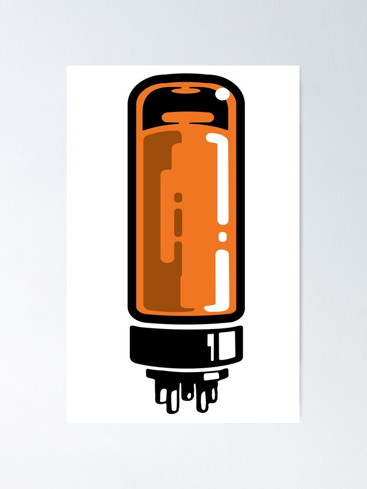 "Vintage vacuum tube illustration" Poster by SerifsWhiskey Redbubble