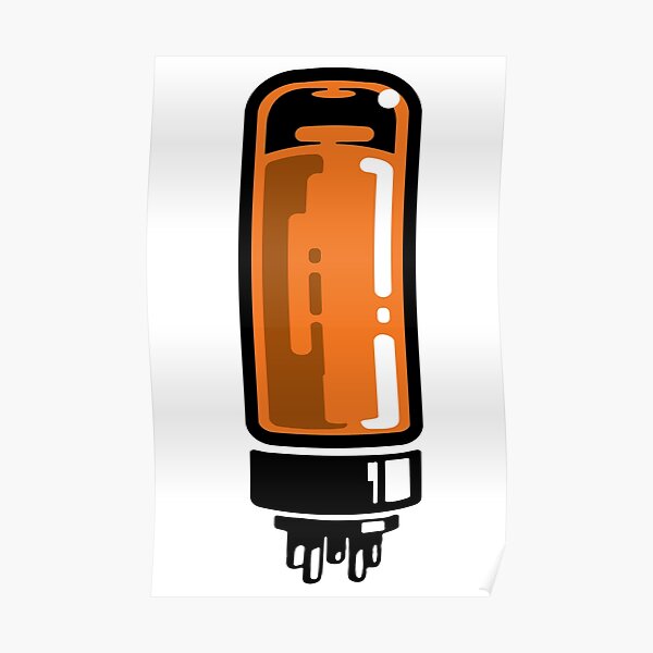 "Vintage vacuum tube illustration" Poster by SerifsWhiskey Redbubble