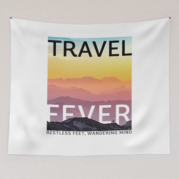 Item preview, Travel Shirt "Travel Fever - Restless Feet, Wandering Mind" designed and sold by festivalshirt.