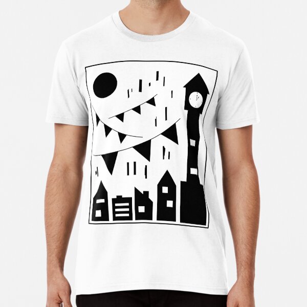 Flags Hanging Over the City Premium T-Shirt