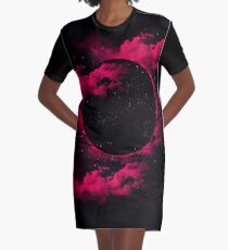 Black Hole Graphic T-Shirt Dress