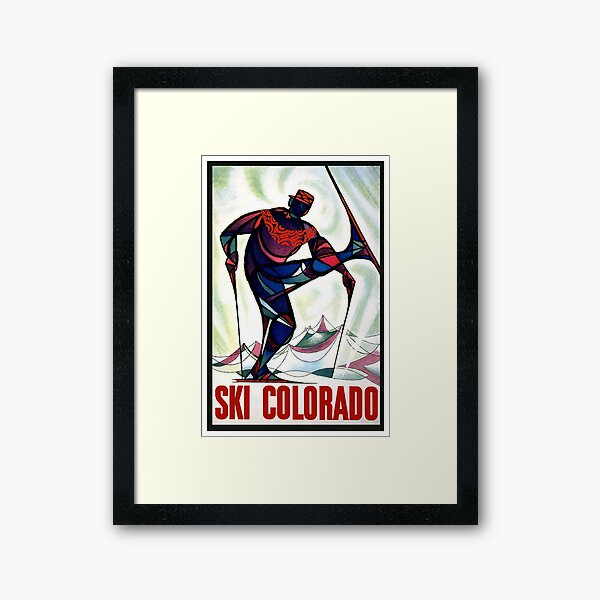 Item preview, Ski Colorado Retro Vintage Ski Travel Poster designed and sold by vintagevivian.