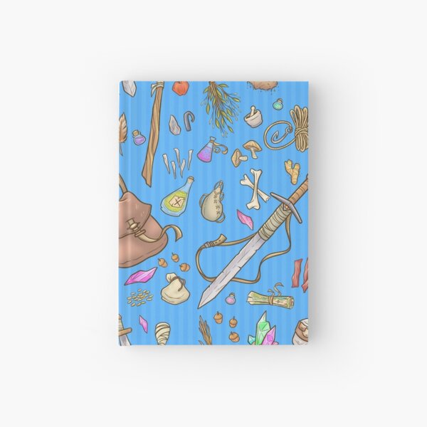 Dangerous To Go Alone - D&D Inventory (blue) Hardcover Journal