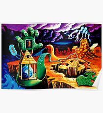 Trippy Psychedelic Visionary Surreal Psy Art titled “The Practical Deception” by Vincent Monaco. Poster