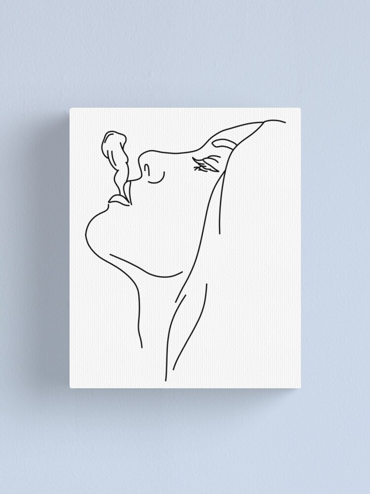 Impression Sur Toile Femme Qui Fume Par Minimalismus Redbubble