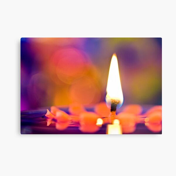 CANDLES & COLORS Metal Print