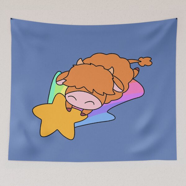 Item preview, Rainbow Shooting Star Highland Cow designed and sold by SaradaBoru.