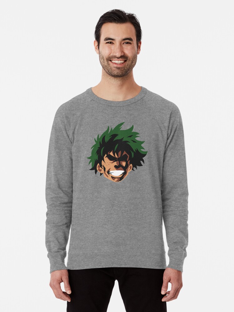 Midoriya Izuku Deku Eat This All Might Lightweight Sweatshirt By Animangas Redbubble