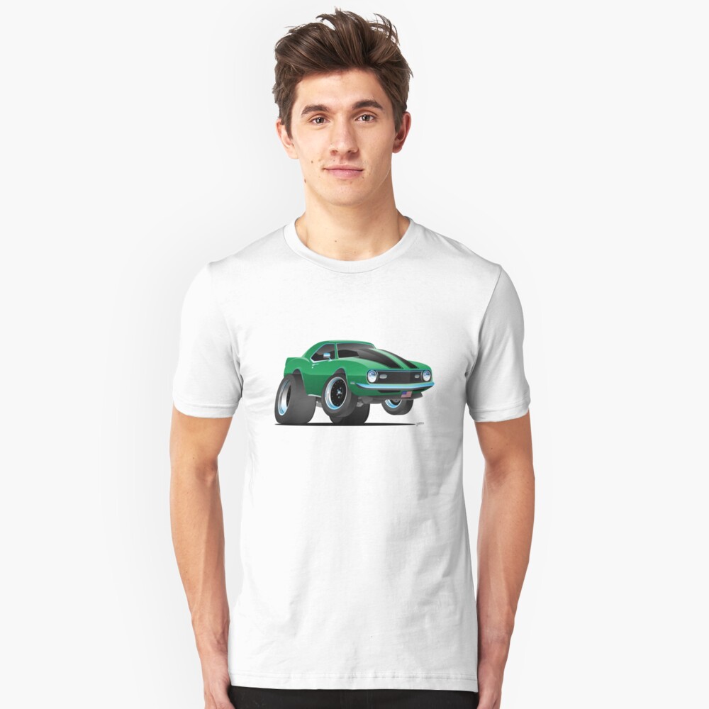 Classic 60’s American Muscle Car Cartoon Slim Fit T-Shirt