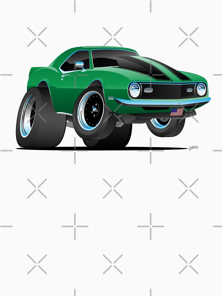 Classic 60’s American Muscle Car Cartoon by hobrath