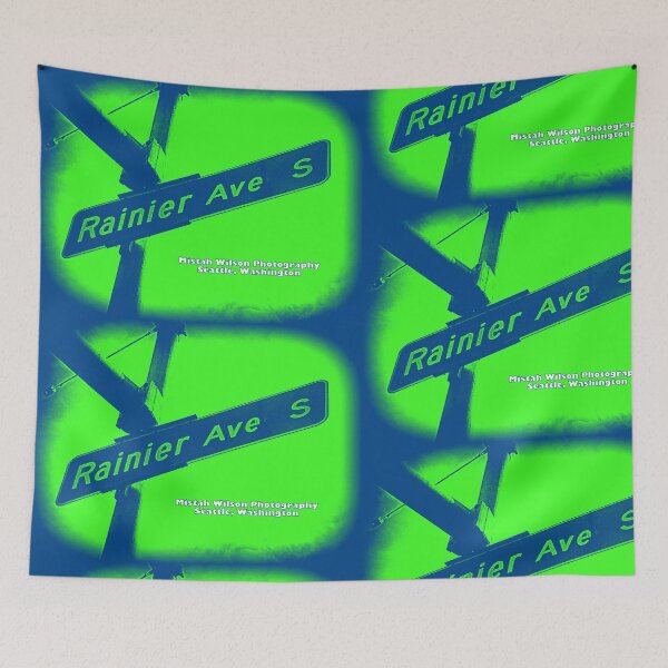 Item preview, South Rainier Avenue Seattle, Washington Blue & Green CityPride Edition by Mistah Wilson Photography designed and sold by The Street Sign Store.