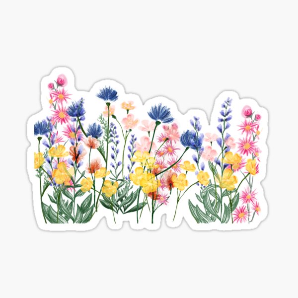 Wildflowers Sticker for Sale by Amber Sunshine