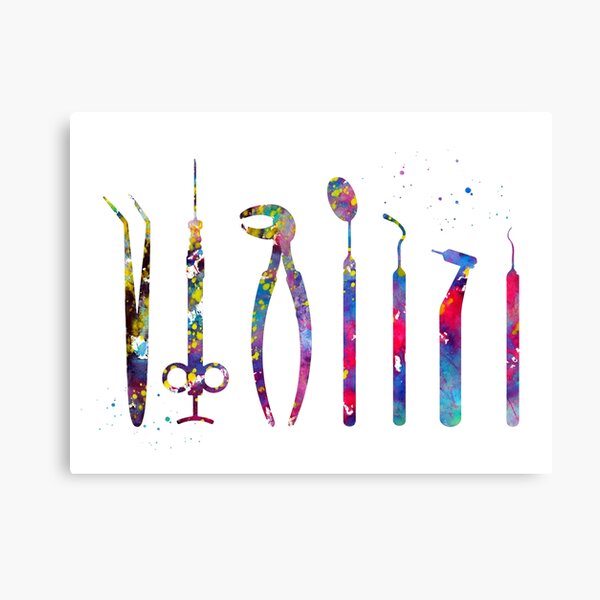 Dentist Tools Canvas Print