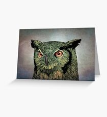 Owl - Red Eyes Greeting Card