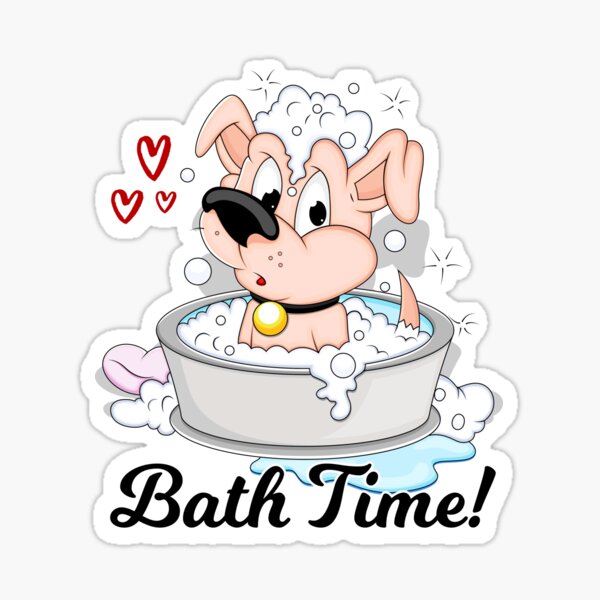 "Bath Time!" Sticker for Sale by pamelawalters Redbubble