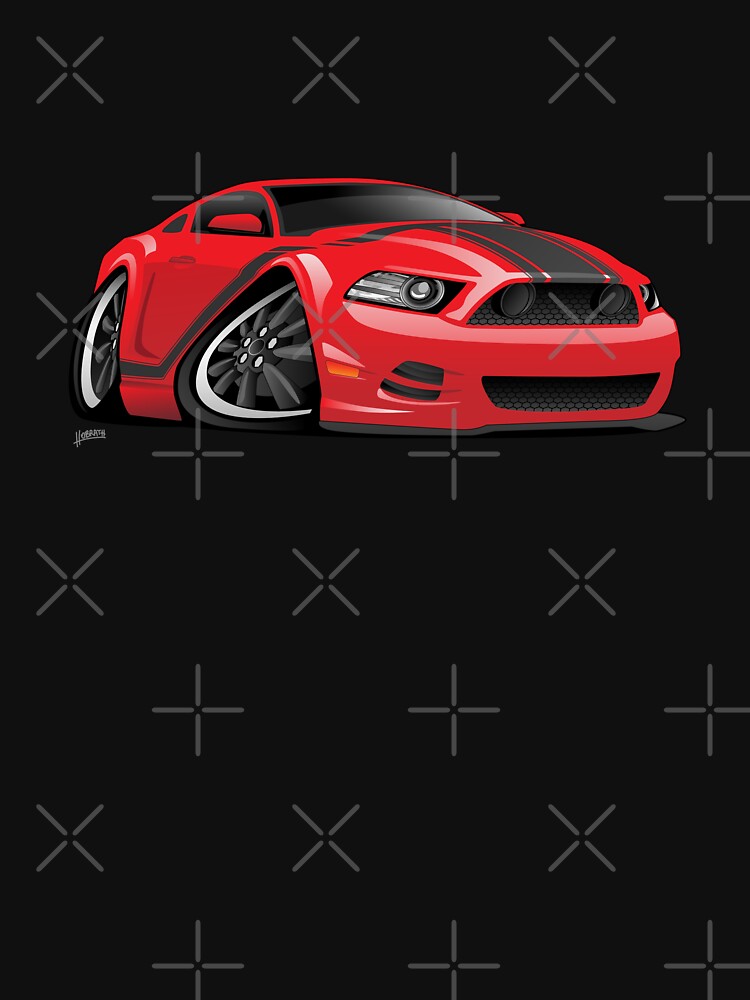 American Muscle Car Cartoon Illustration by hobrath