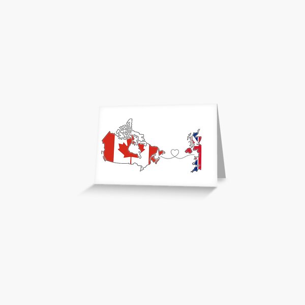 Canada - UK | Long Distance Love Greeting Card