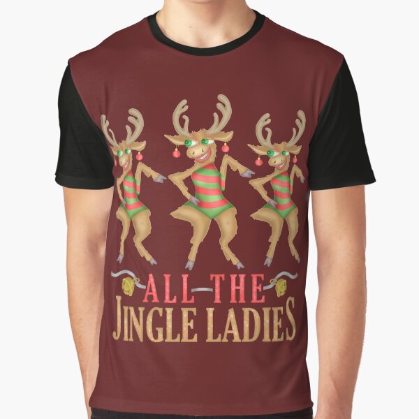 Item preview, Funny Christmas Reindeer All the Jingle Ladies designed and sold by emkayhess.