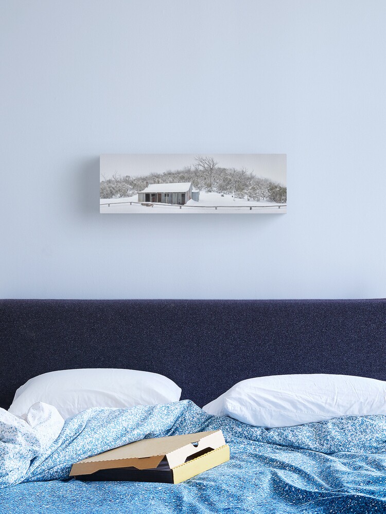 Thumbnail 2 of 3, Canvas Print, Winter Refuge, Bluff Hut, Alpine National Park, Victoria, Australia designed and sold by Chockstone.
